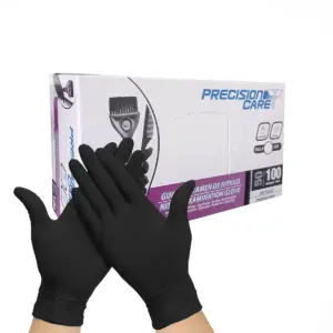 Guantes de nitrilo negro – caja x 100