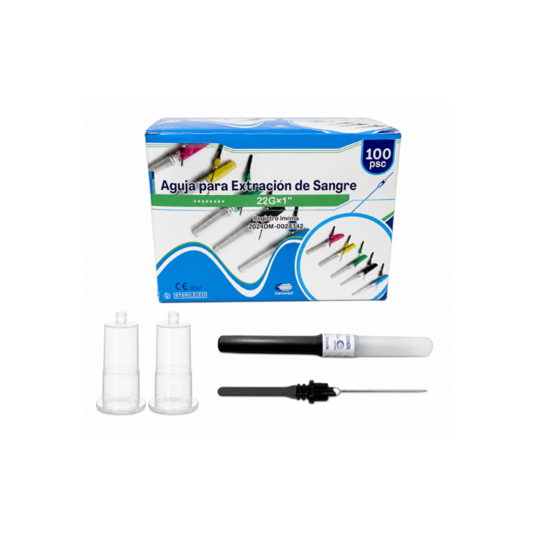Aguja múltiple para vacutainer 22G x 1" – caja x 100