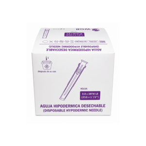 Aguja hipodérmica 21G x 1 1/2" – caja x 100