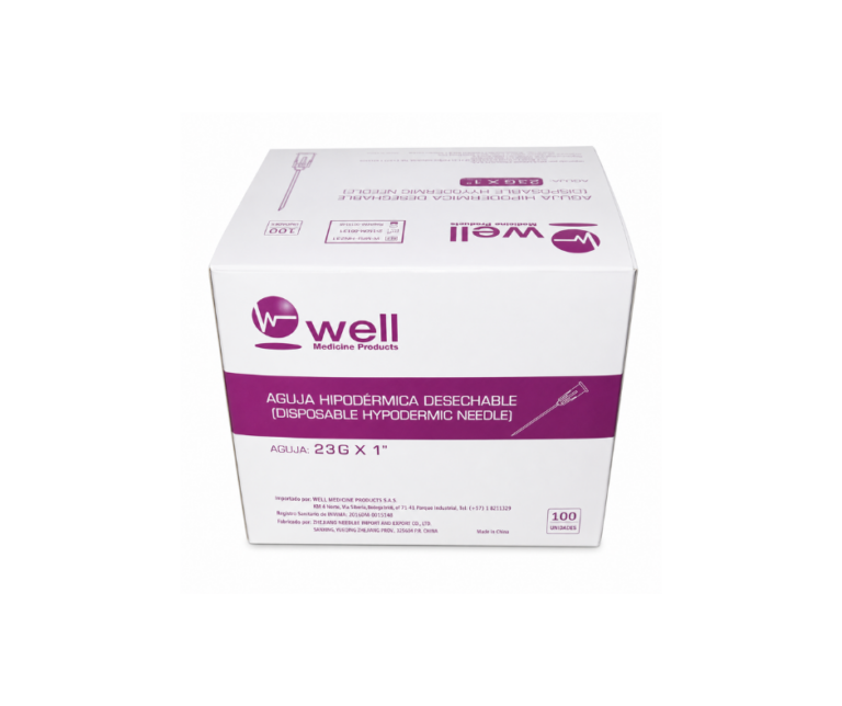 Aguja hipodérmica 23G x 1" – caja x 100