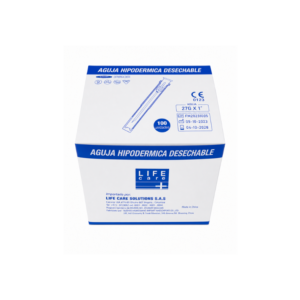 Aguja hipodérmica 27G x 1" – caja x 100