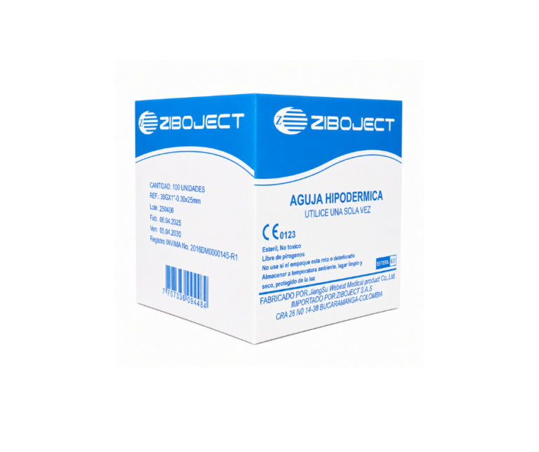 Aguja hipodérmica 30G x 1" – caja x 100