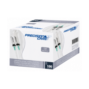Jeringa 5 ml aguja 21G x 1 1/2" – caja x 100