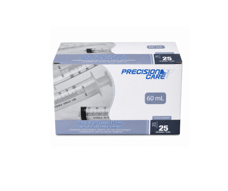 Jeringa 60 ml punta cateter – caja x 25
