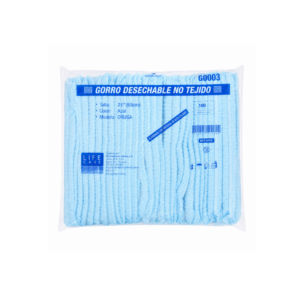 Gorro tipo oruga azul – paquete x 100