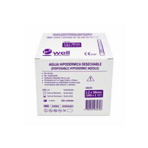 Aguja hipodérmica 18G x 1 1/2" – caja x 100