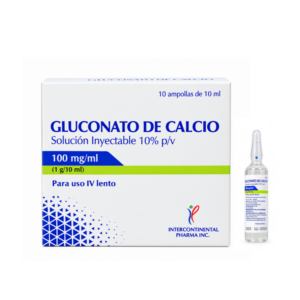 Gluconato de calcio al 10% – ampolla 10 ml