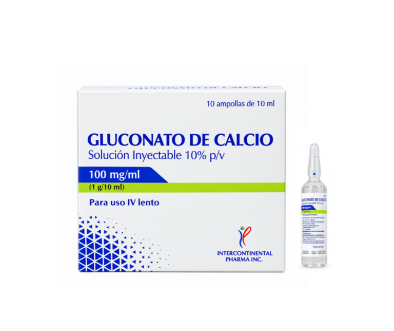 Gluconato de calcio al 10% – ampolla 10 ml