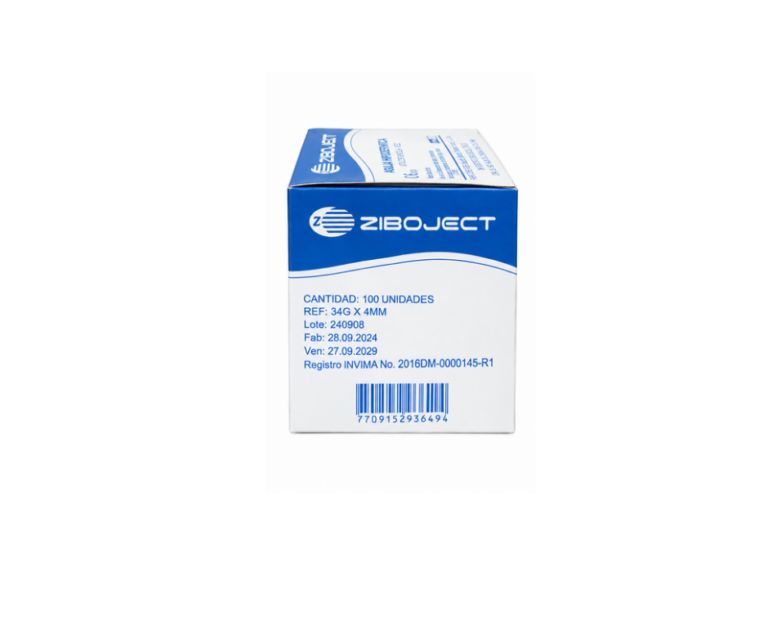 Aguja hipodérmica 34G x 4 mm – caja x 100